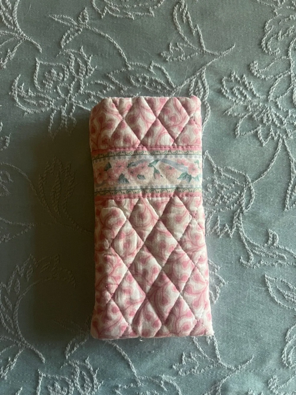 RARE Vintage VERA BRADLEY 1990 Pink Delft Eye Case - Picture 1 of 4